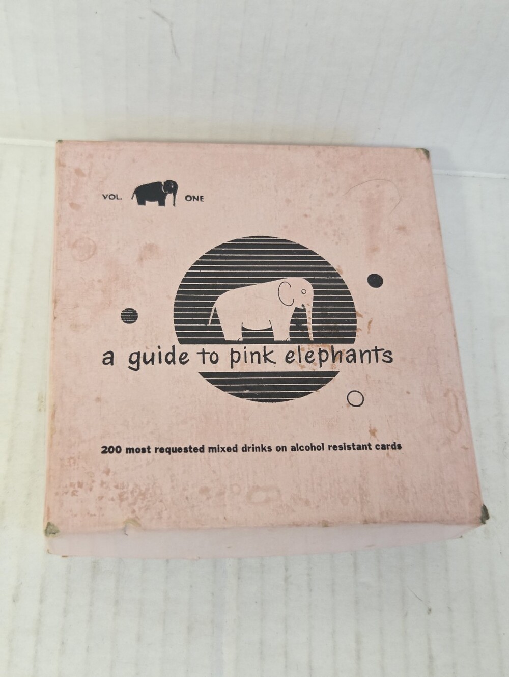 Vintage 1952 Ruth Rosen A Guide to Pink Elephants Cocktail Recipe Card Flip-Book